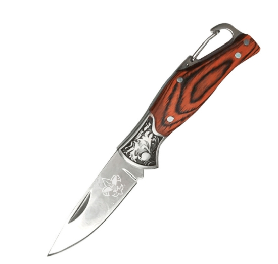 Picture of Redwood Handle Knife w/ Clip & BSA® Branding